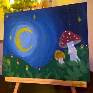 Celestial mushroom painting